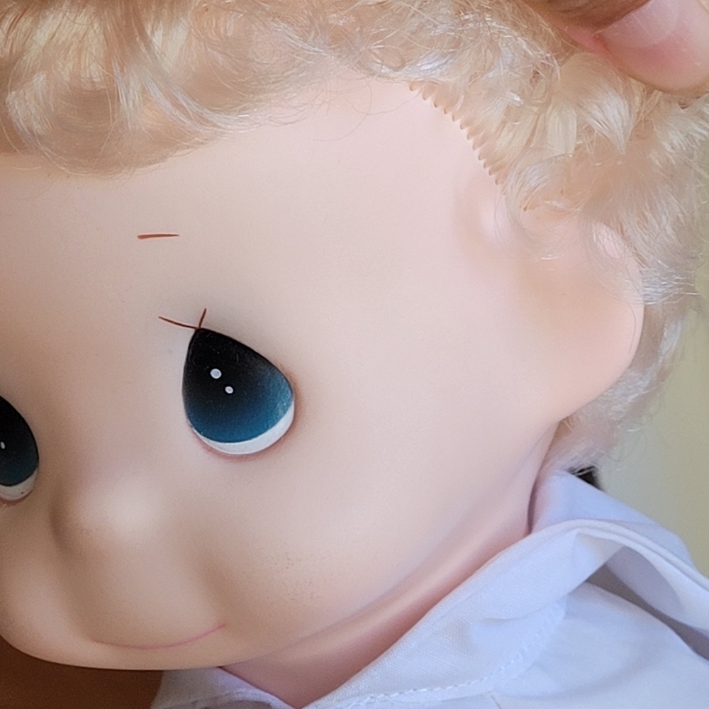 PRECIOUS MOMENTS - SAILOR SAM 15" Doll Limited - Navy Porcelain In Box BLACK TIE - Picture 11 of 14